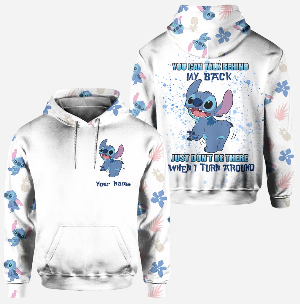 You Can Talk Behind My Back - Personalized Ohana Hoodie And Leggings