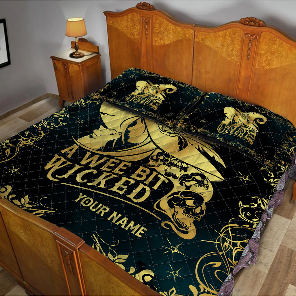A Wee Bit Wicked - Personalized Witch Quilt Set