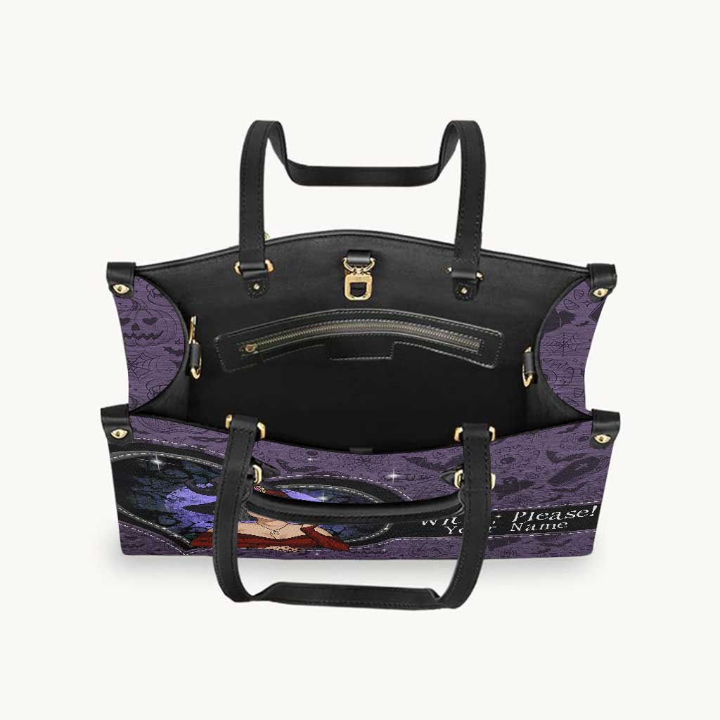 Witch, Please! - Personalized Witch Leather Handbag