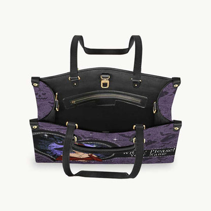 Witch, Please! - Personalized Witch Leather Handbag