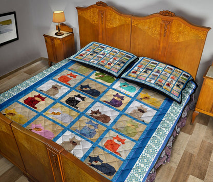 Cats Pattern Cat Quilt Set 0622