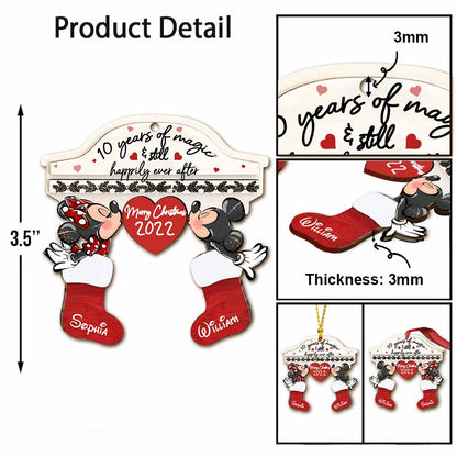 Annoying Each Other For Years And Still Happily Ever After - Personalized Christmas Mouse Ornament (Printed On Both Sides)