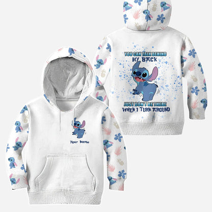 You Can Talk Behind My Back - Personalized Ohana Hoodie And Leggings