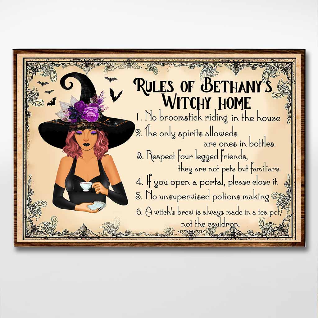 Witch House Rules - Personalized Poster