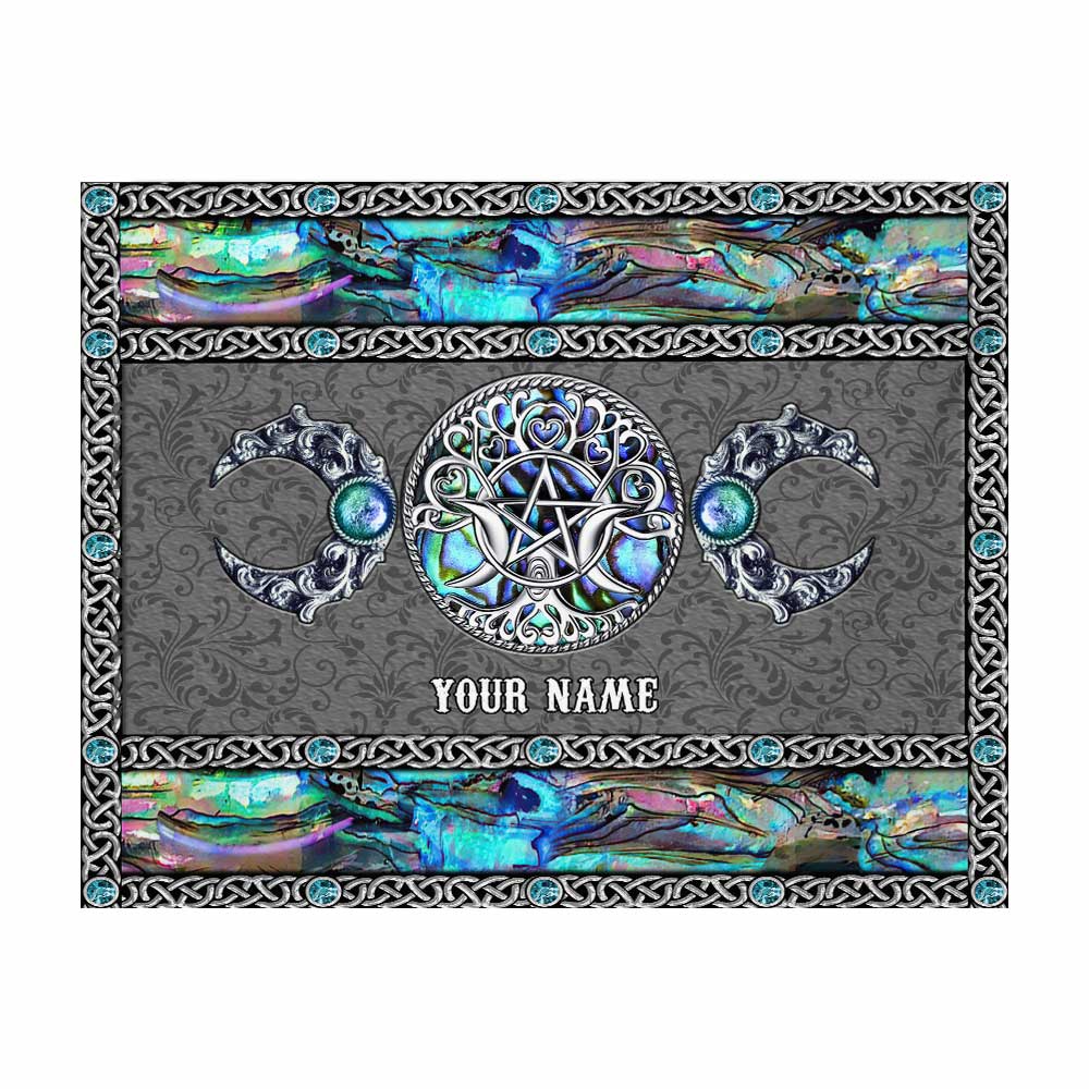 Witch Vibe Triple Moon - Personalized Witch Wall Tapestry