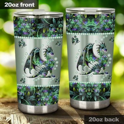 Dragon Tumbler With Metal Pattern Print 0622