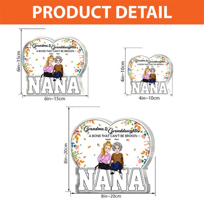 Grandma And Granddaughter - Personalized Mother's Day Grandma Custom Shaped Acrylic Plaque