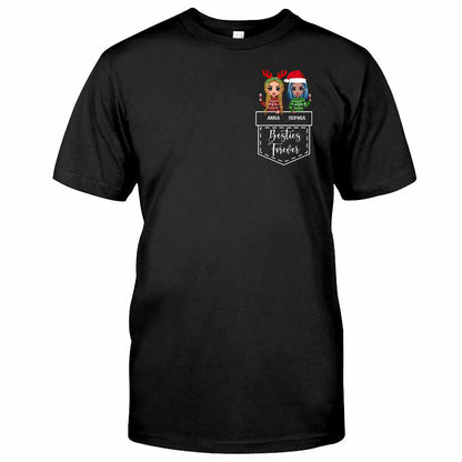 Bestie Forever - Personalized Christmas T-shirt and Hoodie