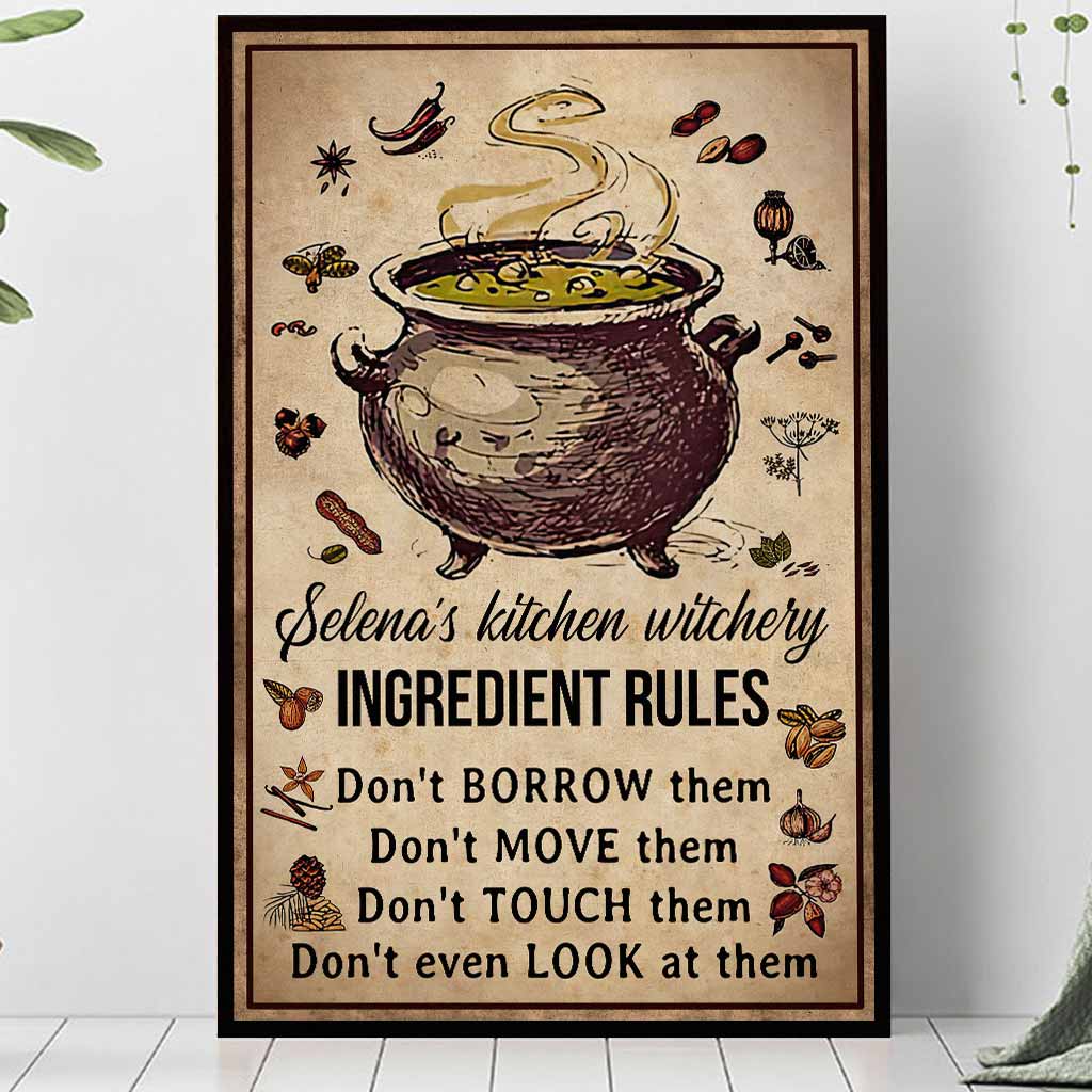 Witch Kitchen Rules Personalized Poster