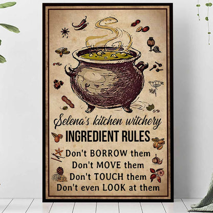 Witch Kitchen Rules Personalized Poster