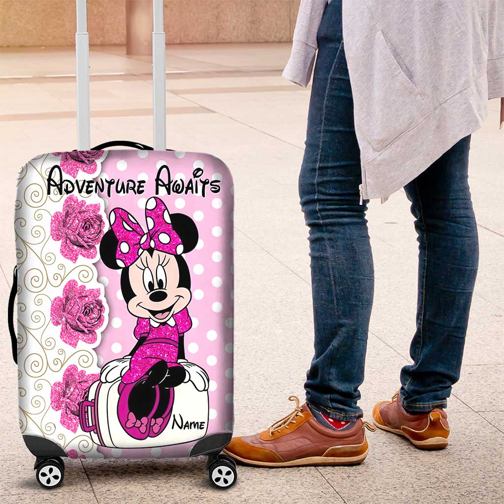 Adventure Awaits - Personalized Mouse Luggage Cover