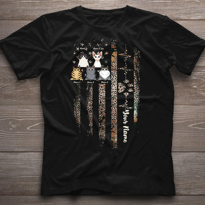 Love My Cats - Personalized Independence Day Cat T-shirt and Hoodie