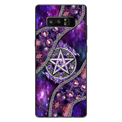 Witch Vibes Purple Pentagram 3D Pattern Printed Phone Case