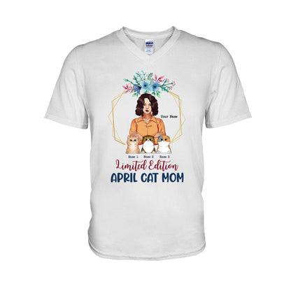 Limited Edition April Cat Mom - Personalized Mother's Day T-shirt and Hoodie