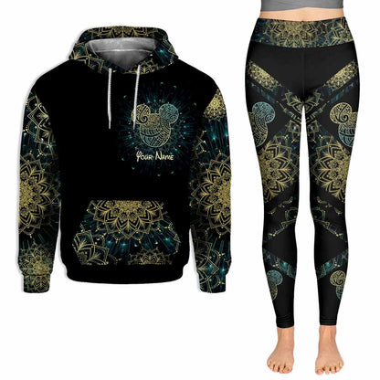 We Are Never Too Old For Magic Mandala Mouse Ears - Personalized Hoodie and Leggings
