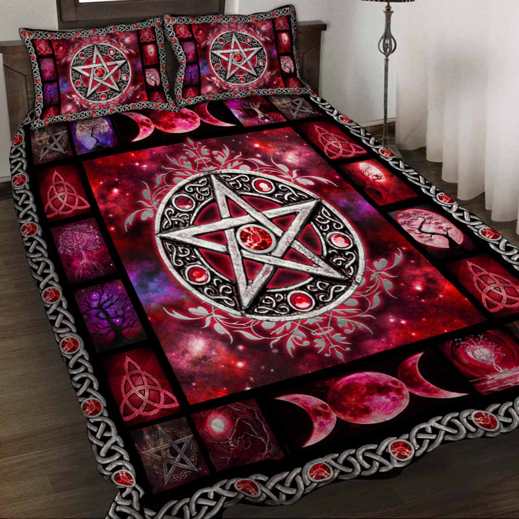 Witch Vibe Red Pentagram - Quilt Set