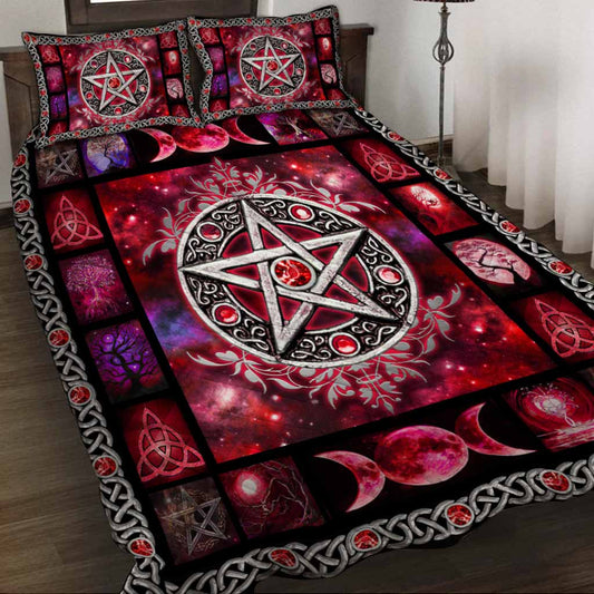 Witch Vibe Red Pentagram - Quilt Set