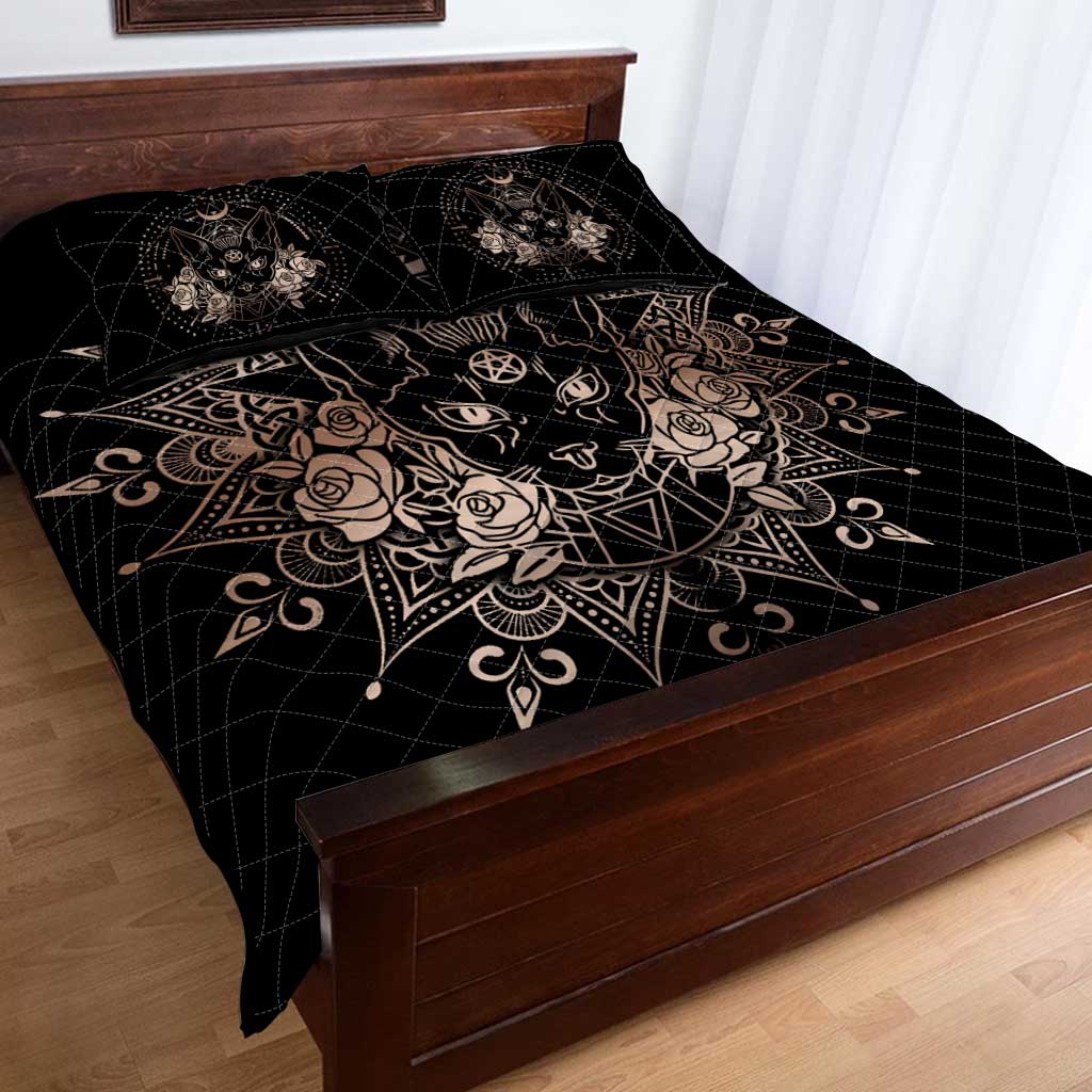 Occult Cat Wicca - Witch Quilt Set 0822