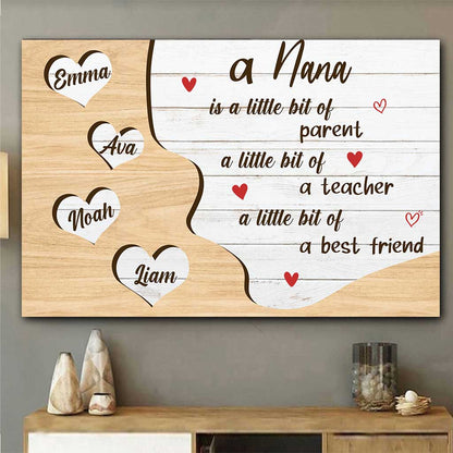 A Little Bit Of A Best Friend - Personalized Grandma Poster