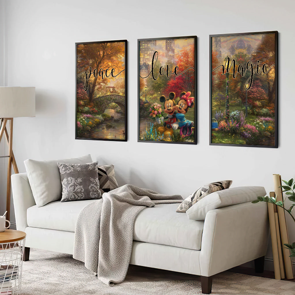 Peace Love Magic - Fall Mouse Poster & Canvas Set