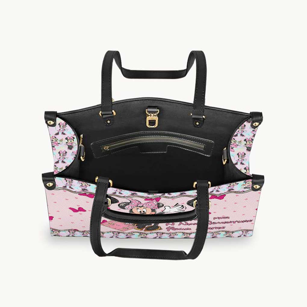 It's Time For A New Adventure - Personalized Mouse Leather Handbag & Luggage Cover