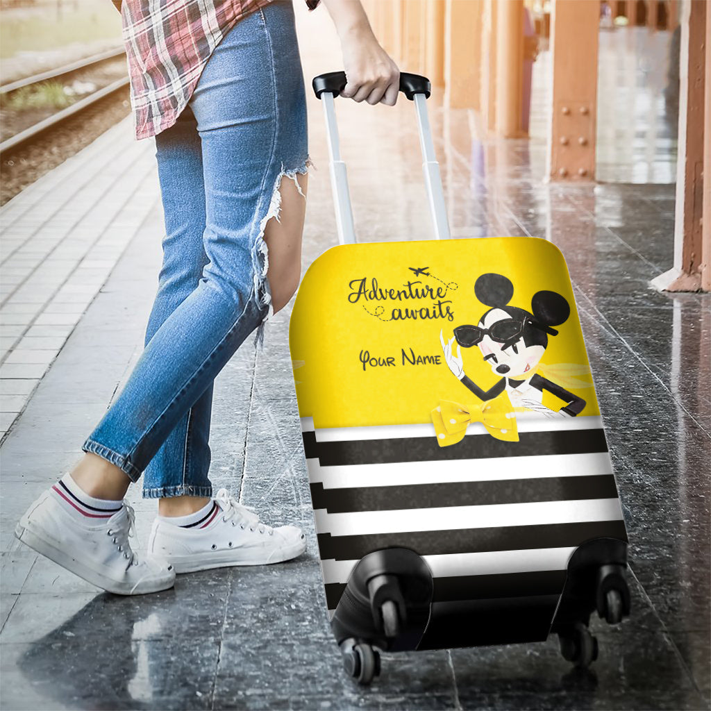 Adventure Awaits - Personalized Mouse Luggage Cover