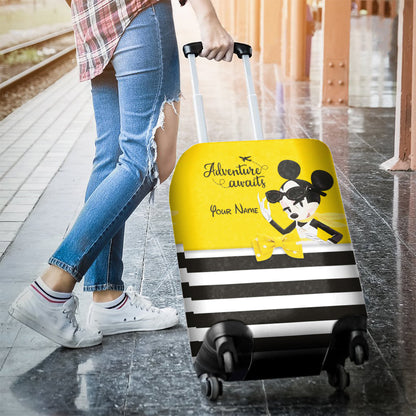 Adventure Awaits - Personalized Mouse Luggage Cover