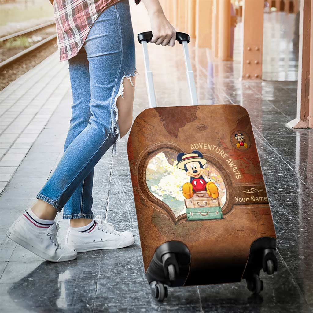 Adventure Awaits - Personalized Mouse Luggage Cover