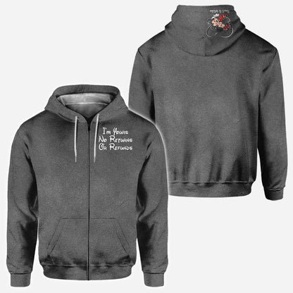 I’m Yours No Returns Or Refunds - Personalized Couple Mouse All Over T-shirt and Hoodie