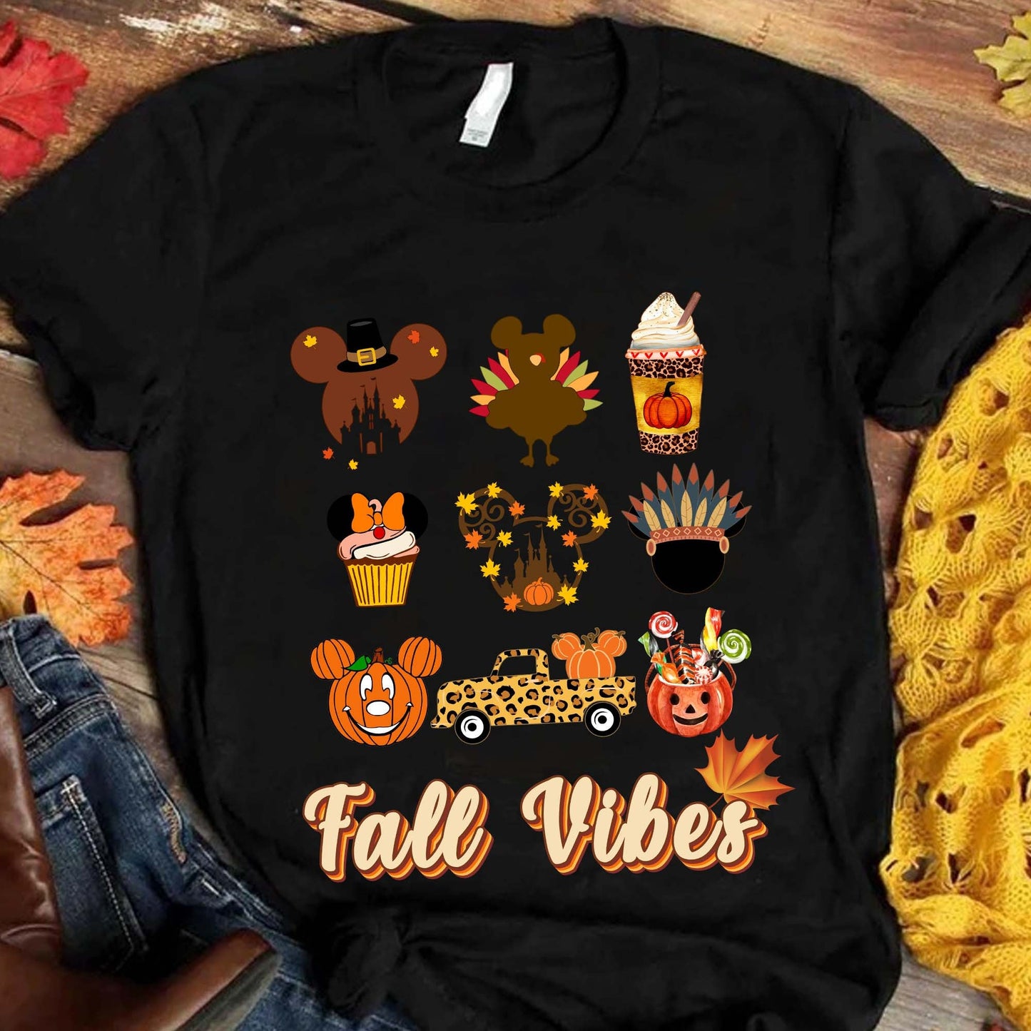 Fall Vibes Mouse T-shirt and Hoodie 0823