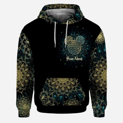 We Are Never Too Old For Magic Mandala Mouse Ears - Personalized Hoodie and Leggings