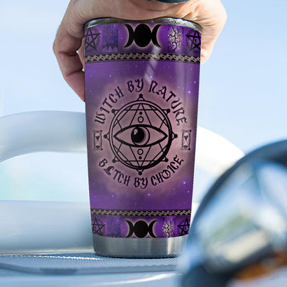 Purple Witch and Black Cat Choice - Witch Tumbler 0822