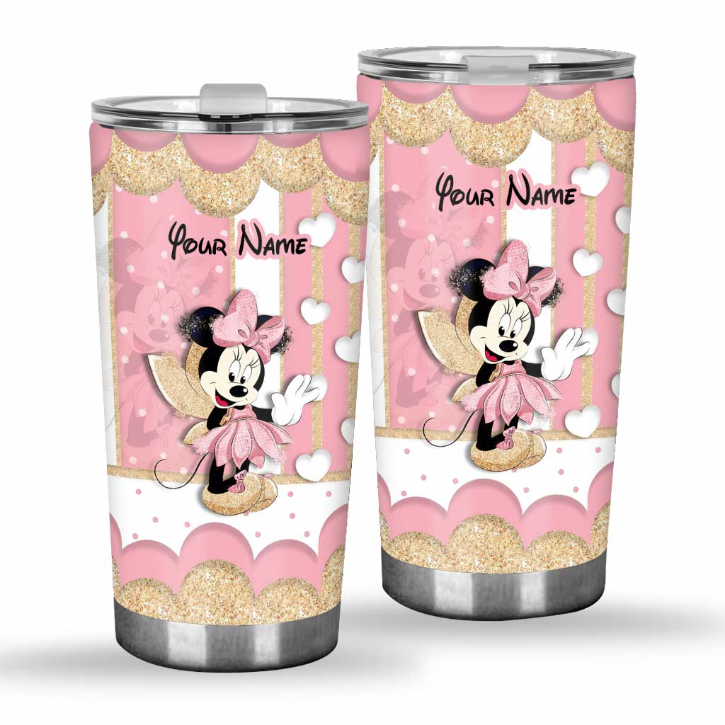 Pink Mouse Ears - Personalized Mouse Tumbler