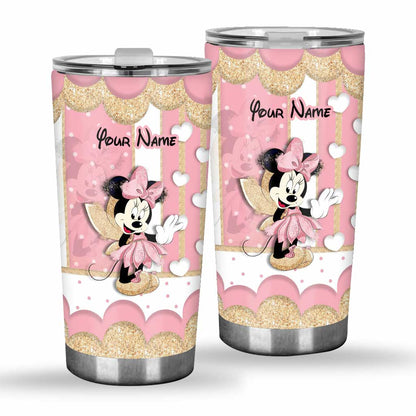 Pink Mouse Ears - Personalized Mouse Tumbler
