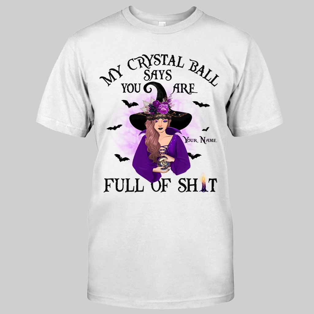 My Crystal Ball Says - Personalized Witch T-shirt and Hoodie