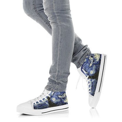 Starry Night Cat High Top Shoes 0622