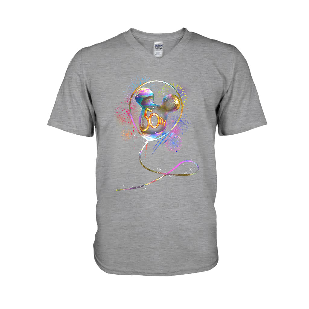 50 Years Mouse Ear Balloon EARidescent - Personalized T-shirt and Hoodie