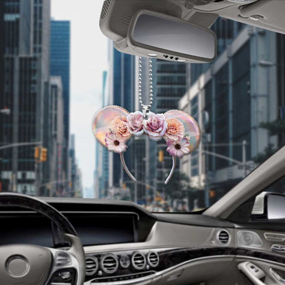 Flower Breath Mouse Ears - Car ornament (Printed On Both Sides)