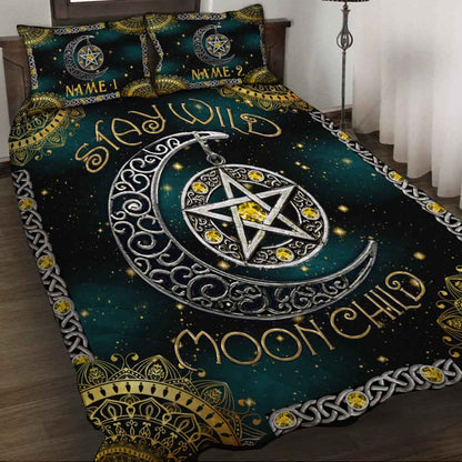 Stay Wild Moon Child Witch - Personalized Quilt Set