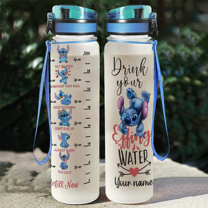 Drink Your Water - Personalized Ohana Water Tracker Bottle 1122