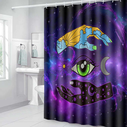 Eye Day And Night - Witch Bathroom Curtain & Mats Set