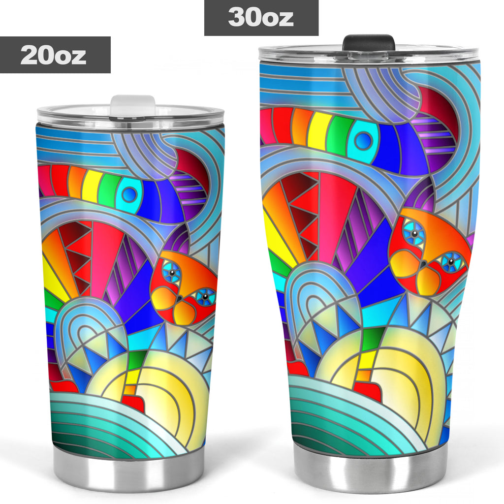 Cat Glass Art Cat Tumbler 0622