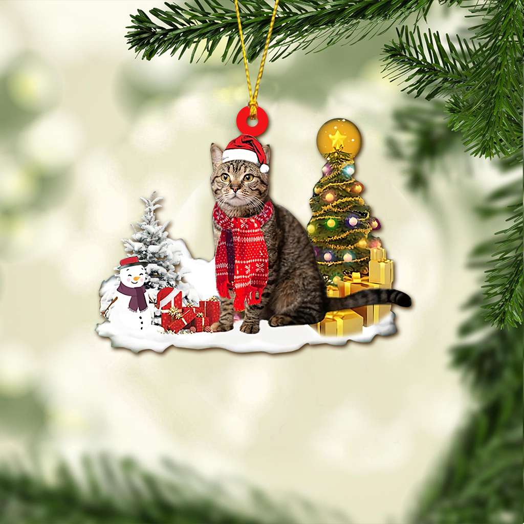 Cat Christmas Tree - Cat Ornament (Printed On Both Sides) 1022