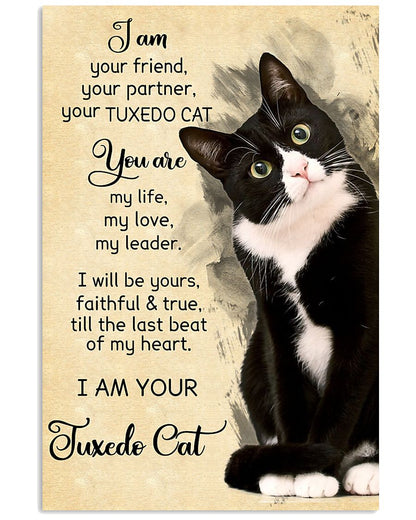 I'm Your Friend - Tuxedo Cat Poster 0921