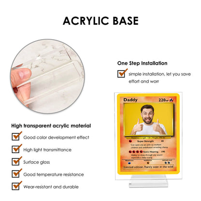 Poke Card - Personalized Monster Trainer Transparent Acrylic Plaque