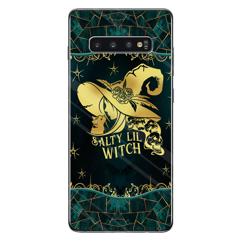 Salty Lil Witch Personalized Gold Green Printed Pattern Phone Case
