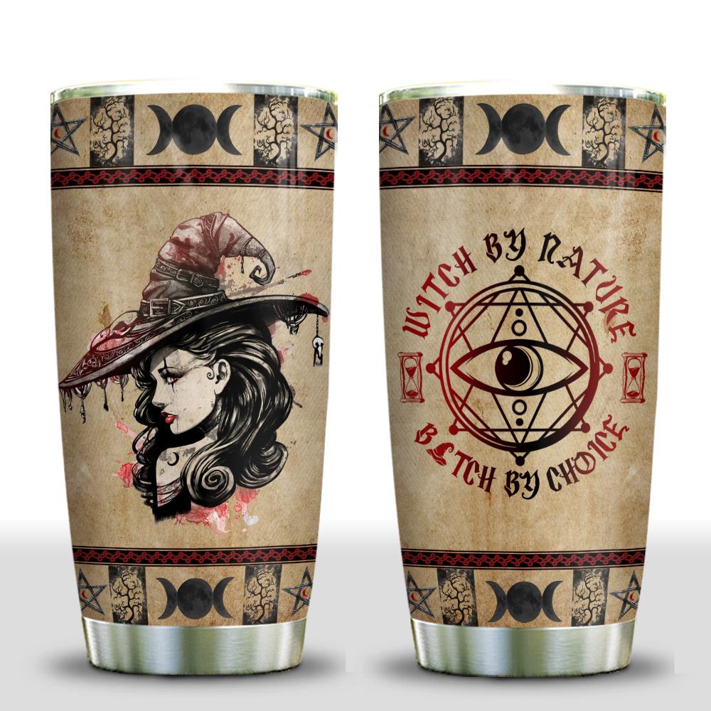 Vintage Sexy Witch By Nature - Witch Tumbler 0822