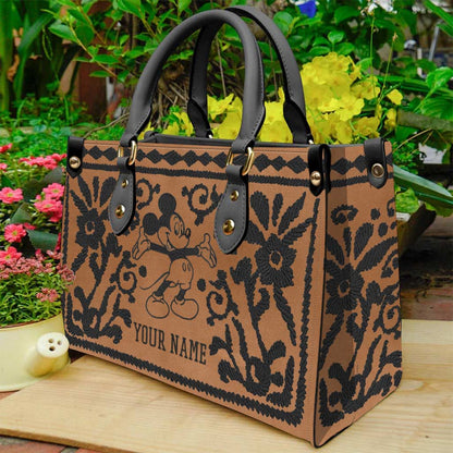 Cute Mouse Ears - Personalized Mouse Leather Handbag