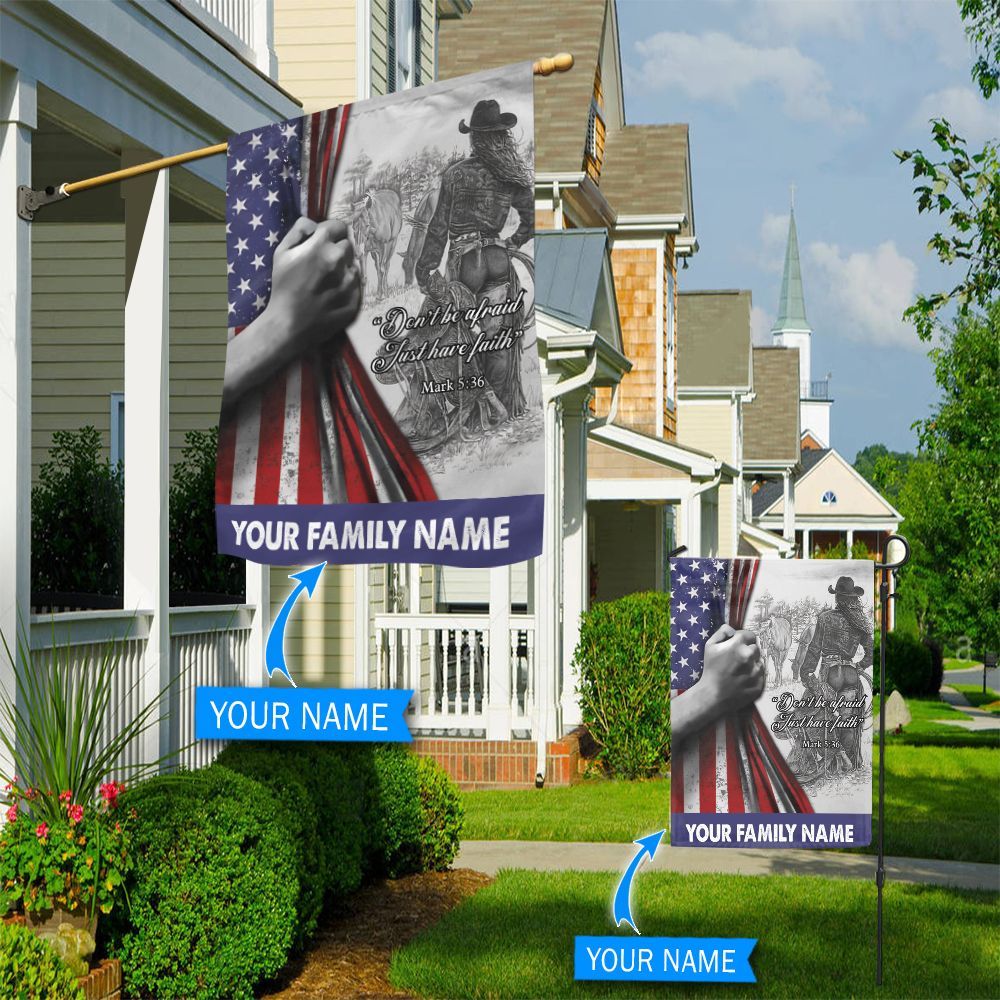 Just Have Faith Personalized Horse House Flag 0523
