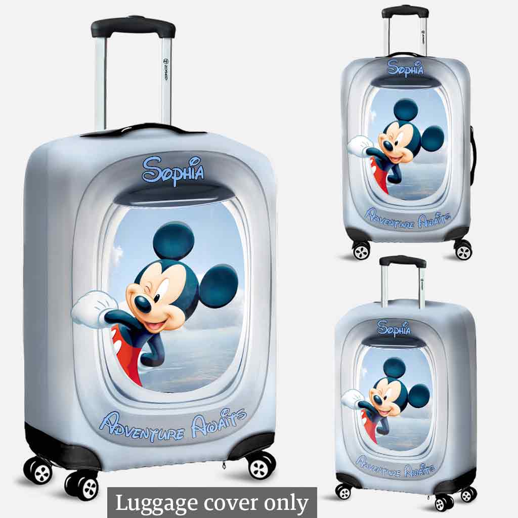 Adventure Await - Personalized Mouse Luggage Cover
